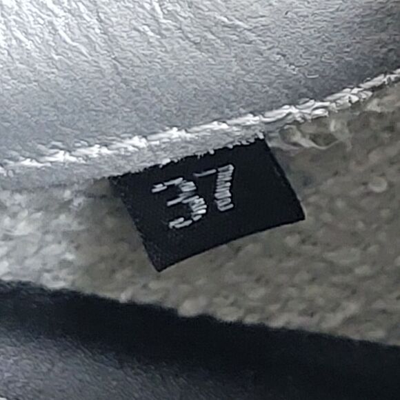 P448 John Shaka Women's Size 37/US 6.5 Black Tweed Grey Suede Sneakers - Picture 7 of 10